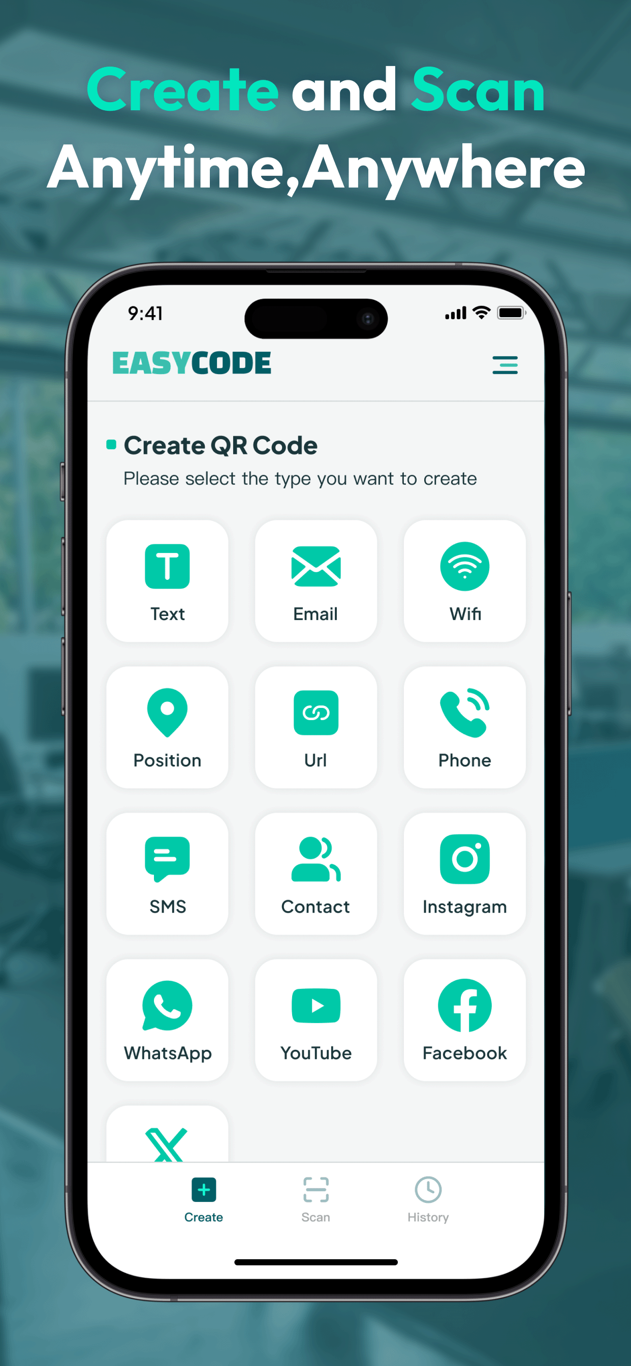 EasyCode create and scan poster